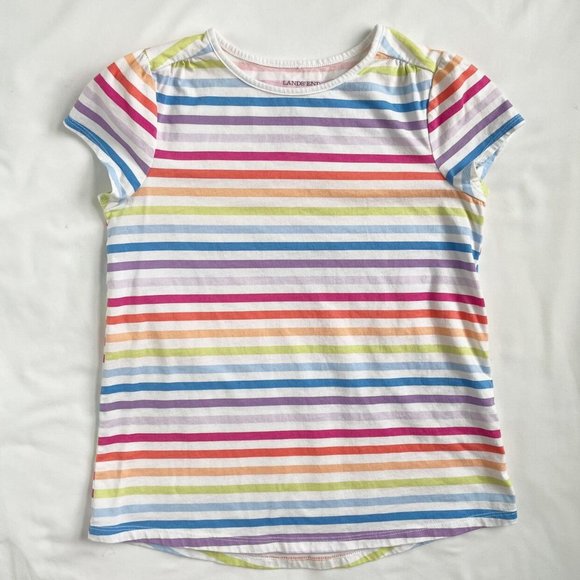 Lands' End Other - Lands End Rainbow Striped Tee Youth Size Medium 10-12
